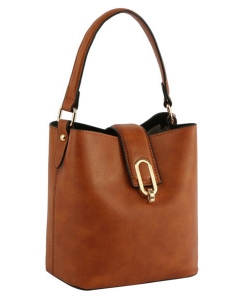 Fashion Twistlock Mini Bucket Bag GL0031 BROWN